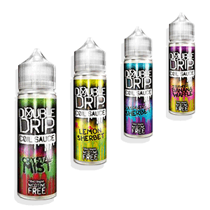 Arrangement of Double Drip Coil Sauce Shortfill E-Liquids