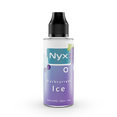 Blackcurrant Ice Nyx Shortfill E-Liquid Bottle