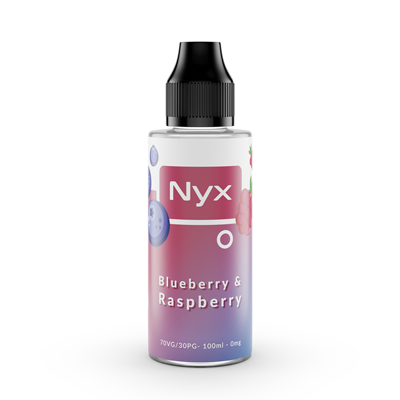 Blueberry & Raspberry Nyx Shortfill E-Liquid Bottle