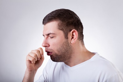 Sick Man Having A Cough