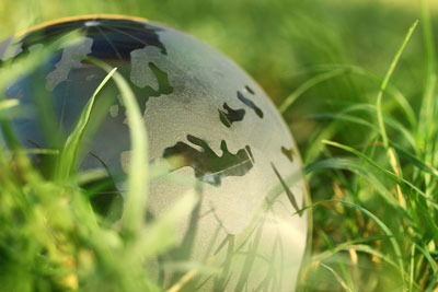 Earth-ball-sitting-in-green-grass