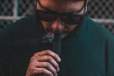Man Vaping RipTide RipStick Discreetly
