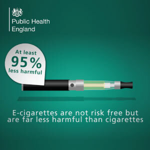 Public Health England Statistic on Vaping Harm vs Smoking