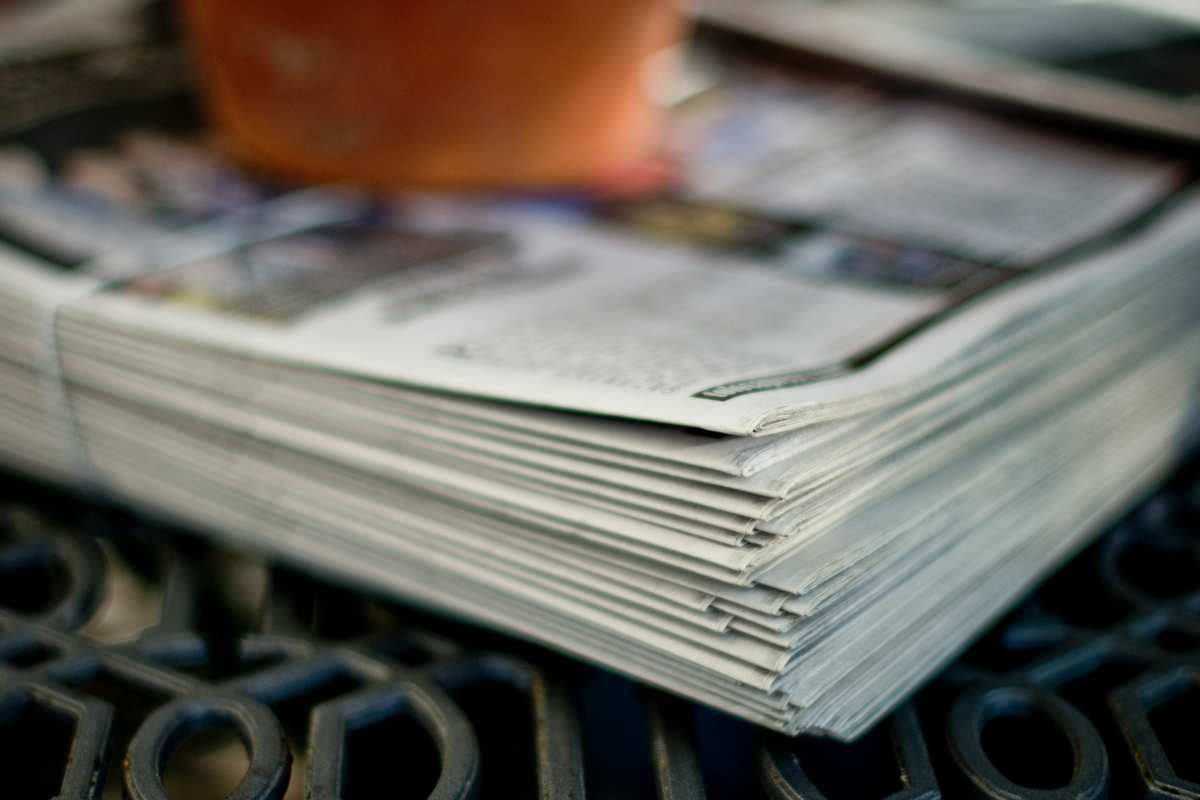 Stack of UK newspapers - reflecting the anxious pre-ban coverage around the June 2025 disposable vape ban