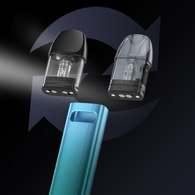 The Uwell A2S Device With the New A2S Pod and the Older A2 Pod