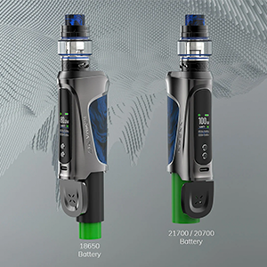 Two Innokin 217 Z Force Kits Highlighting 18650, 21700 and 20700 Batteries