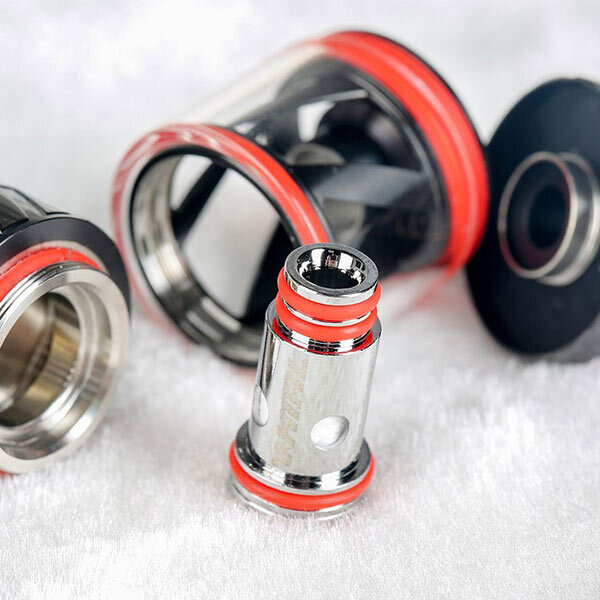 Disassembled Mod Vape disassembled mod vape - coil and tank on