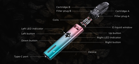 Uwell Caliburn Explorer Components Diagram