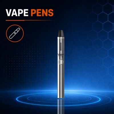 Slim and lightweight vape pens designed for portability and straightforward everyday vaping, offering a simple alternative to larger vape devices.