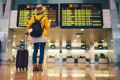 Vaper-at-Barcelona-international-airport travelling with their e cigarette