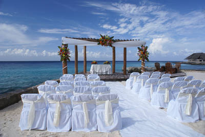 Wedding ceremony by beach