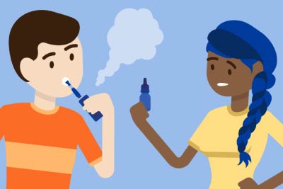 Graphic Highlighting Young People Vaping
