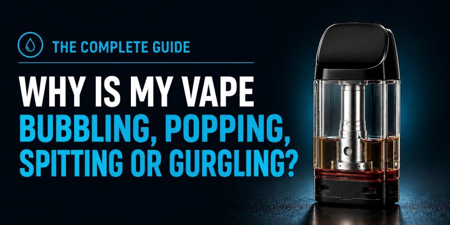 Why Is My Vape Bubbling, Popping, Spitting or Gurgling? Vape pod featured in a guide to bubbling, popping, spitting and gurgling